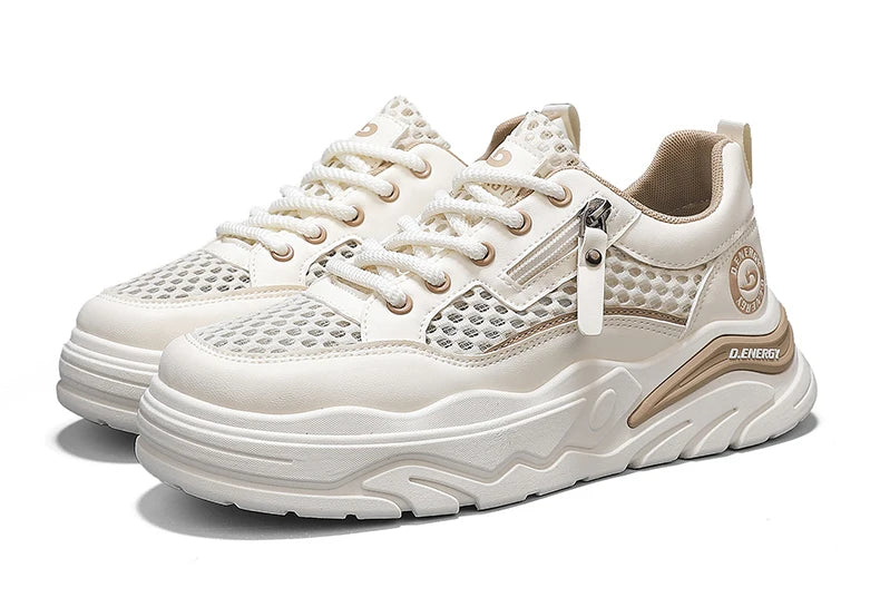 Men's breathable mesh casual sports shoes summer new walking shoes fashion trendy shoes soft-sole student sneakers running shoes