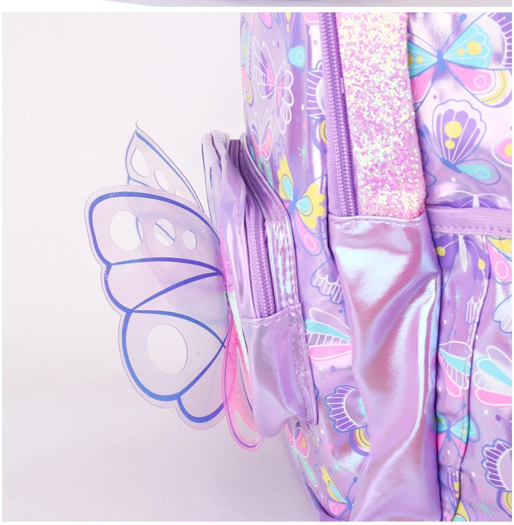 Smiggle Children School Supplies Butterfly Series School Bag Pencil Box Lunch Bag Water Cup Anime Backpack Student Gift