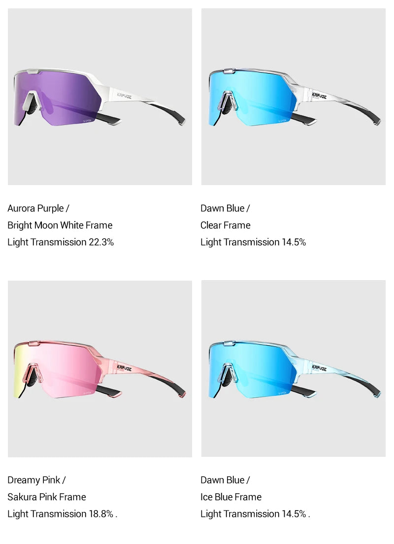 KAPVOE Outdoor Cycling Sunglasses Men MTB Glasses Bike Cycling UV400 Eyewear Women Bicycle New Mountain Sports Hiking Eyewear