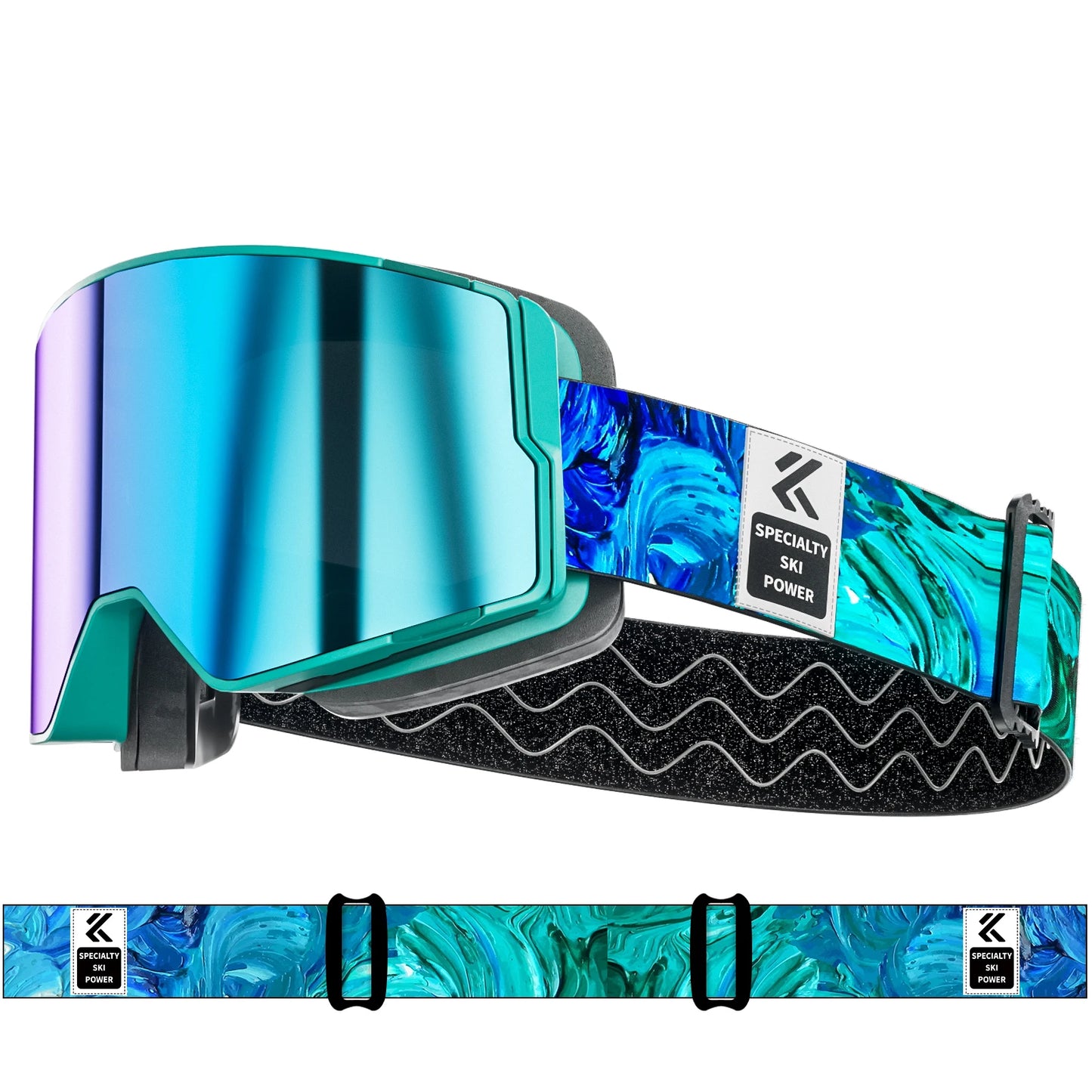 KAPVOE Men Women Double Layers Anti-Fog Ski Goggles Snowmobile Eyewear Outdoor Sport Snow Snowboard Glasses Magnetic Lenses New