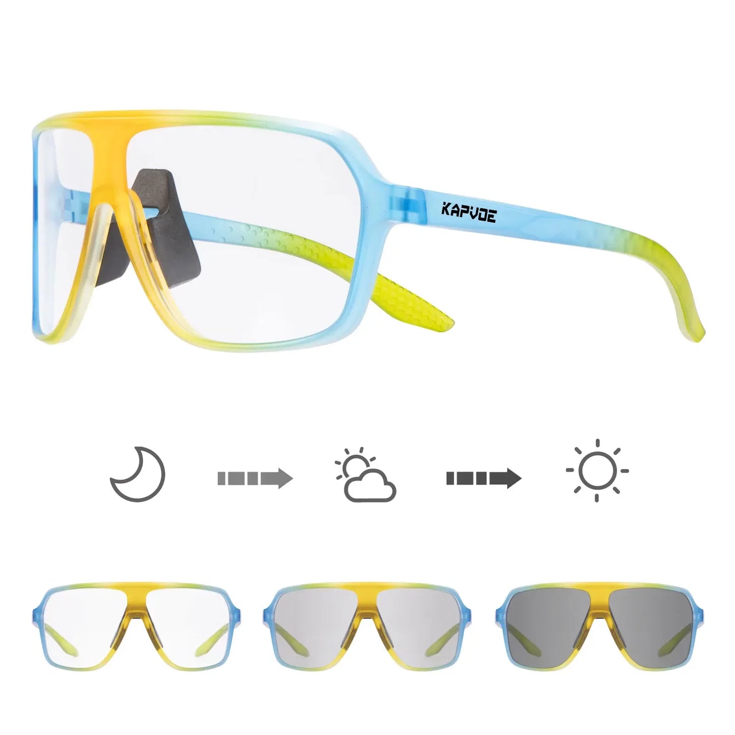 Kapvoe Polarized Cycling Sunglasses Road Riding for Men Fishing Glasses Mountain Bike Bicycle Goggles MTB Eyewear Speed Sports