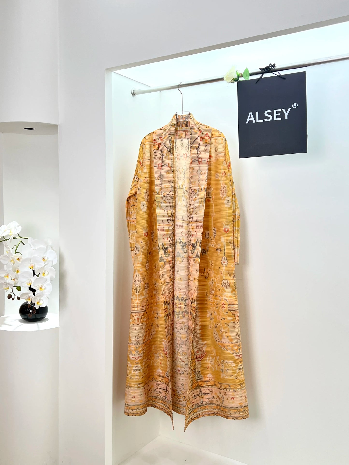 KAF Women Abaya 2025 Spring and Autumn New Fashion Retro Printing Loose Large Size Cardigan Design Luxury Female Abaya