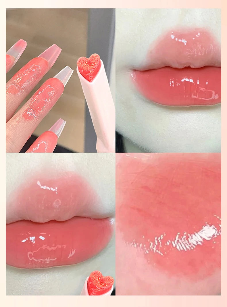 Gege bear flower words honey lipstick moisturizing mirror gloss jelly love lipstick lipstick pen