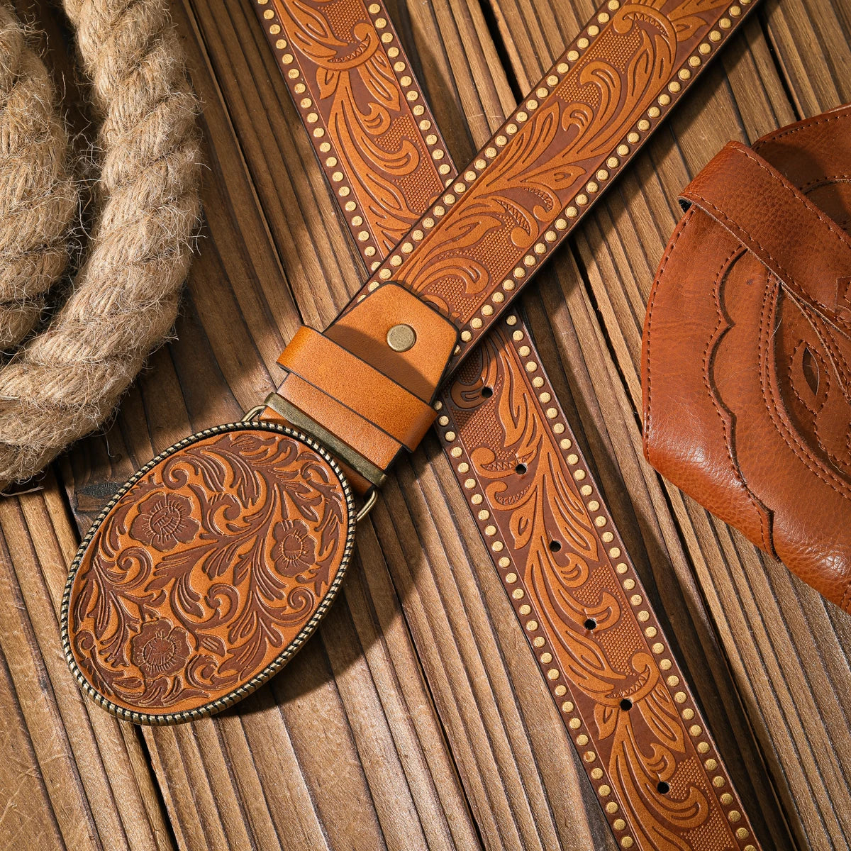 A casual and retro belt, a waist accessory for Western-style clothing, metal buckle, PU belt, suitable for both men and women