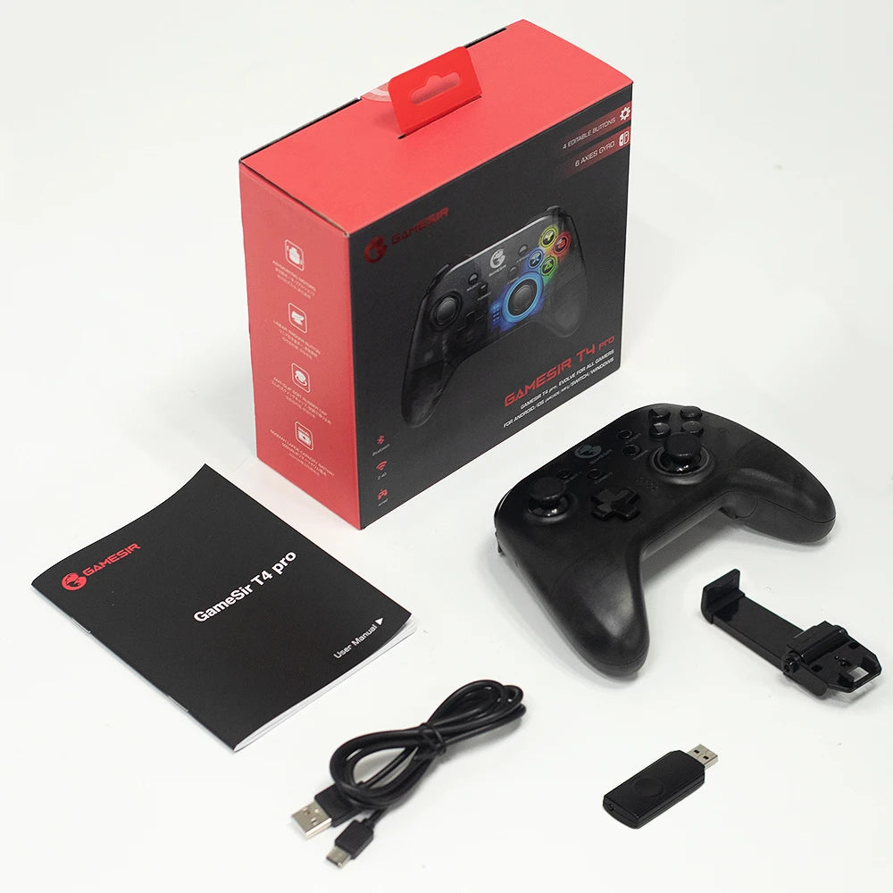 GameSir T4 Pro 2.4G Wireless Mobile Controller Bluetooth Gamepad with 6-axis Gyro for Nintendo Switch Android iPhone PC Joystick