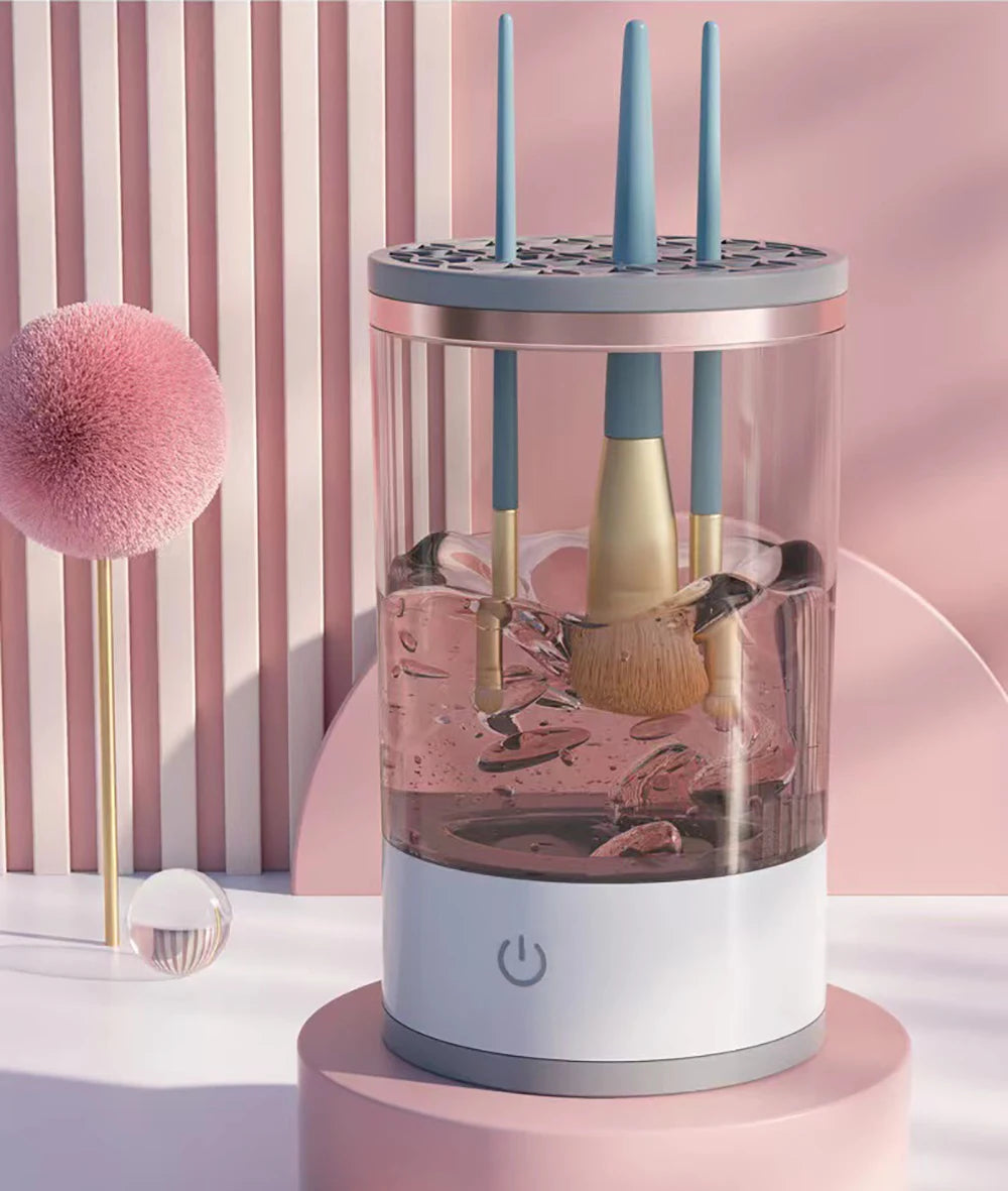 Makeup Brush Cleaner Automatic Electric Cosmetic Makeup Brush Cleaner USB Portable Makeup Brush Washing Machine Rotary Cleaning