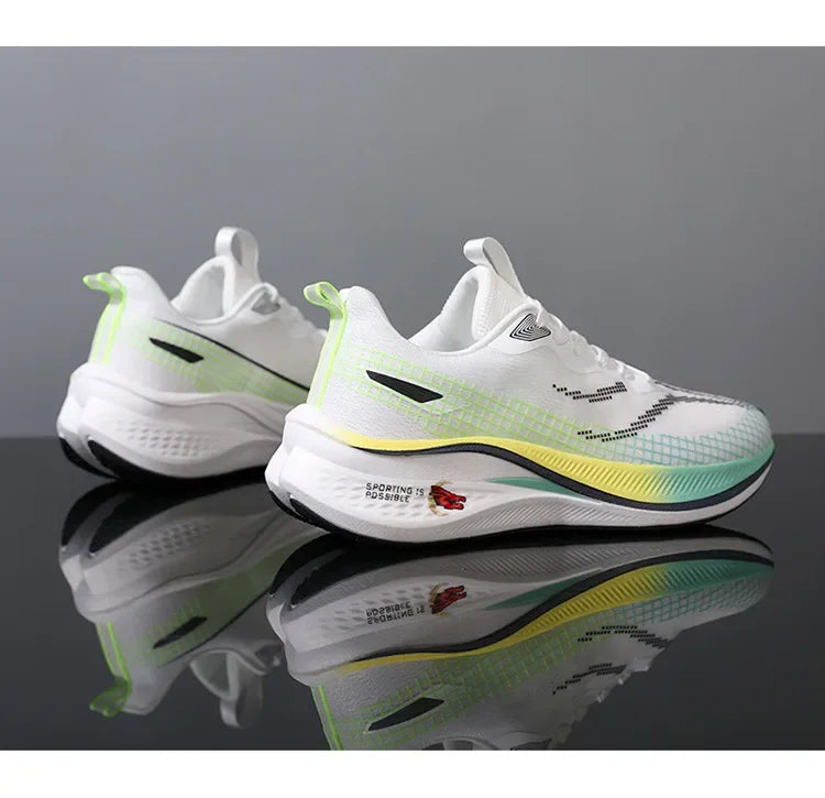 New Red Rabbit 7 Couple Carbon Board Mesh Breathable Sports Shoes Elderly Trendy Shoes Men's Casual Running Shoes Summer EVA Upp