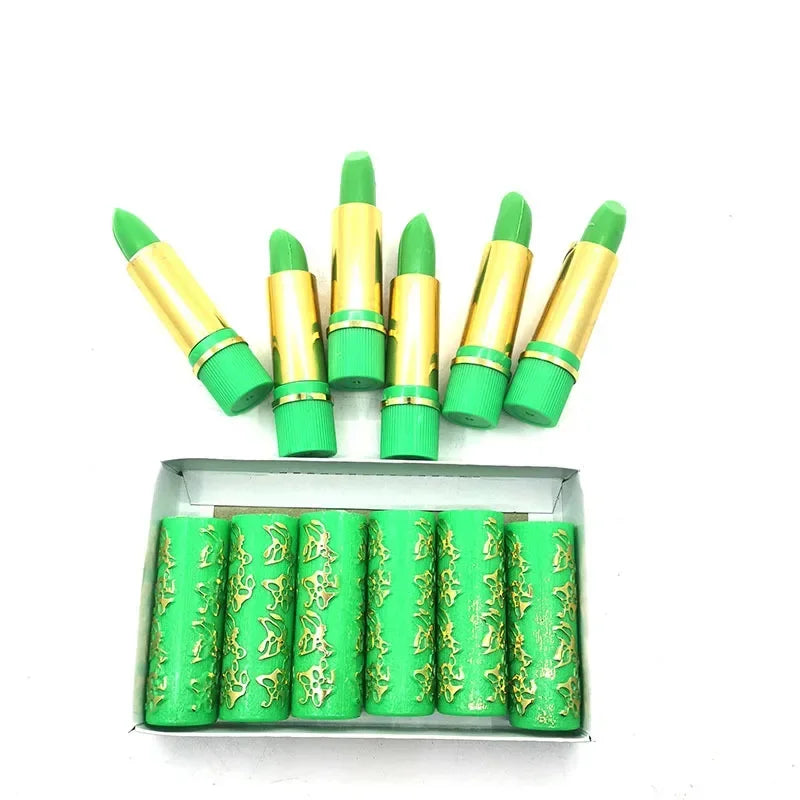 6PCS/Box Lipstick Dark Green Magic Lipgloss Lipstick Long Lasting Waterproof Butterfly Lip Tint Cosmetics Makeup Maquiagem