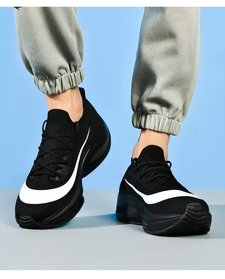 Outdoor Marathon Couple Sneaker Height Increasing Running Shoes for Men Original Soft Walking Tenis Boys Girls Sport Footwear 46