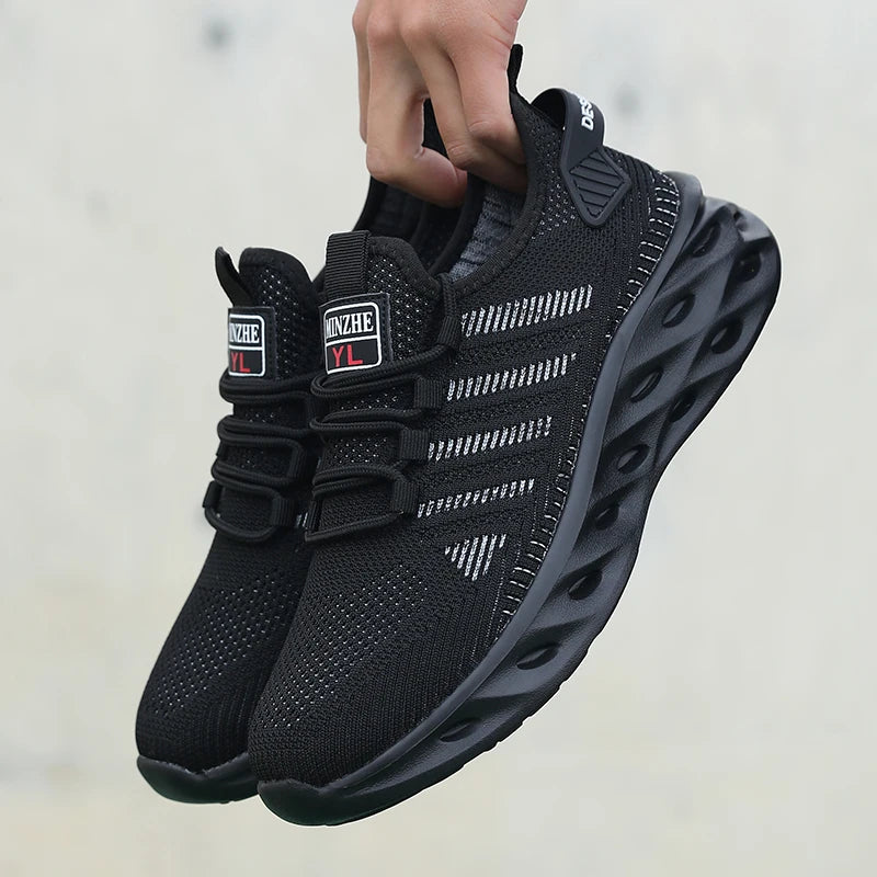 Men's casual shoes fashion sneakers breathable running shoes mesh lightweight outdoor walking training tennis shoes plus size