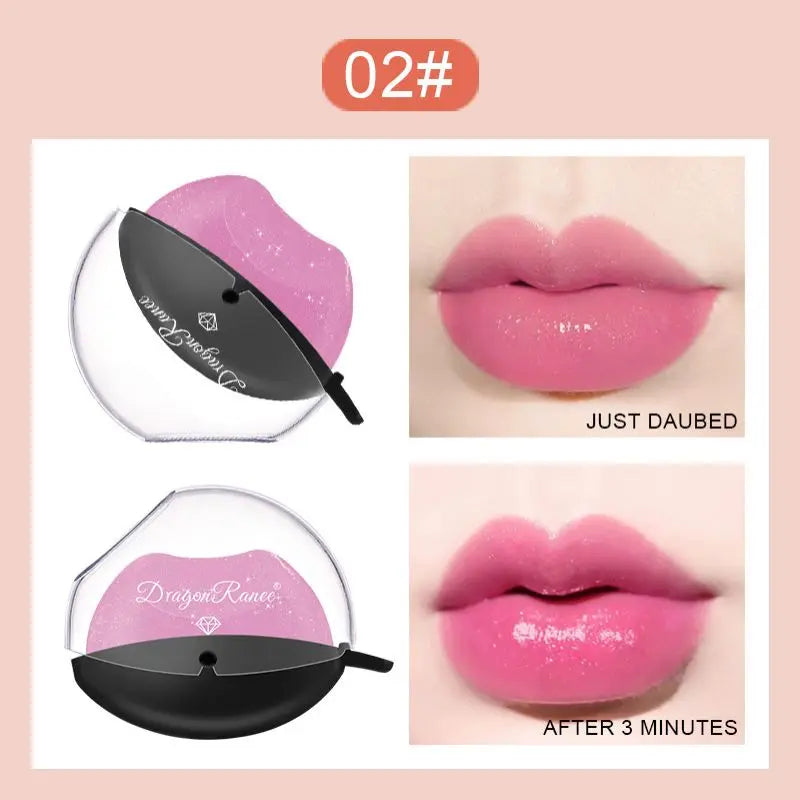 Pearlescent Lipstick Lazy Lip Shape Pearlescent Fine Glitter Lipstick Not Easy to Fade Temperature Change Moisturizing Discoloration Lazy Lipstick Makeup Performance with Glitter Lipstick