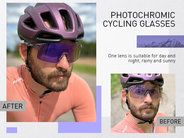 SCVCN Photochromic Sunglasses Outdoor Sports Bike Cycling Glasses Man MTB Climbing Glasses Eyewear Women Driving Bicycle Goggles
