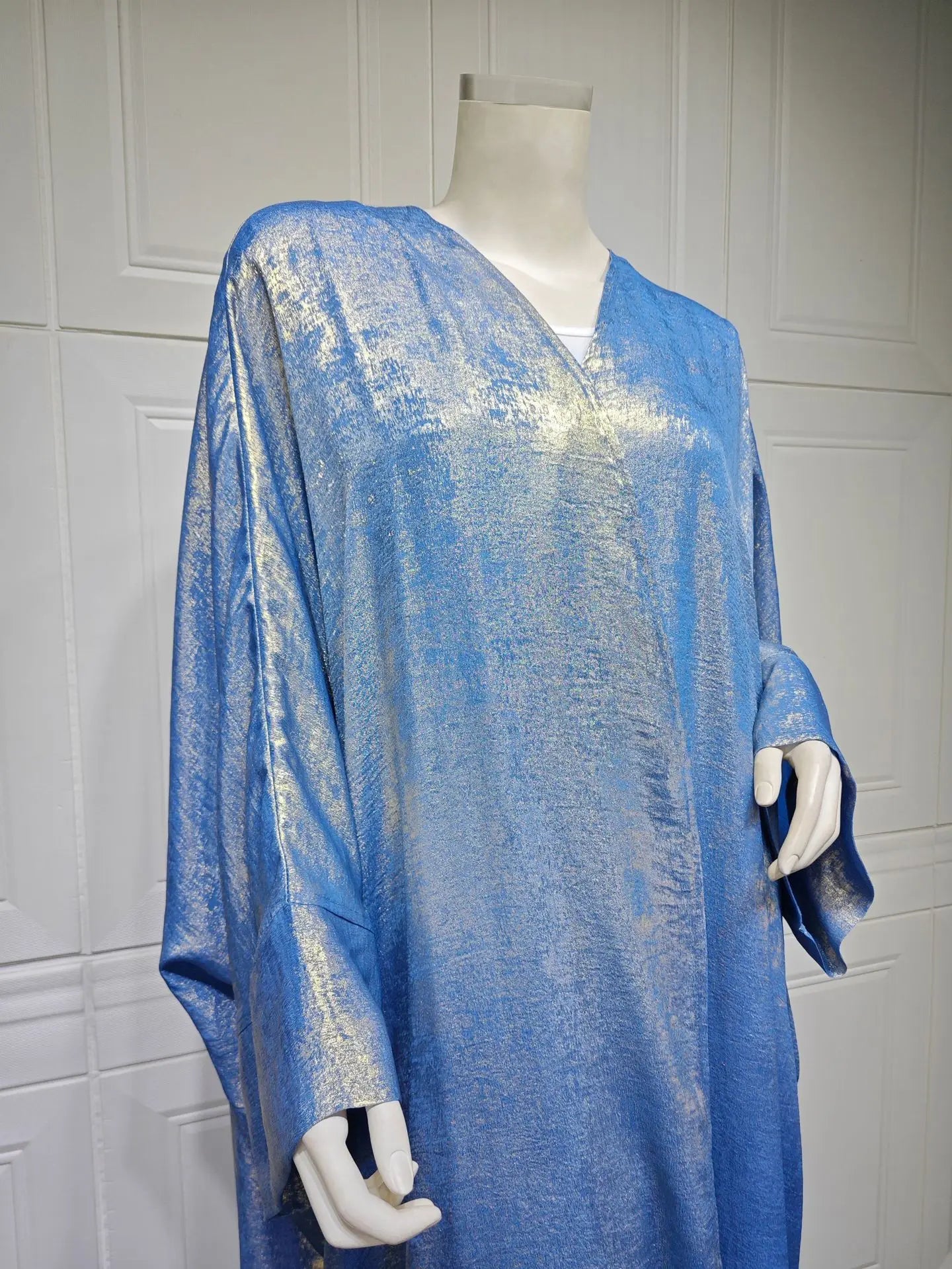 Dubai Luxury Shiny Satin Open Kimono Abaya – Muslim Kaftan Dress for Women