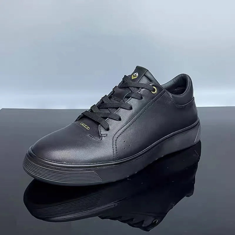 Fashion Genuine Leather Men Sneakers Breathable Comfort Classic Casual Shoes Mens Outdoor Walking Shoes Couple Footwear