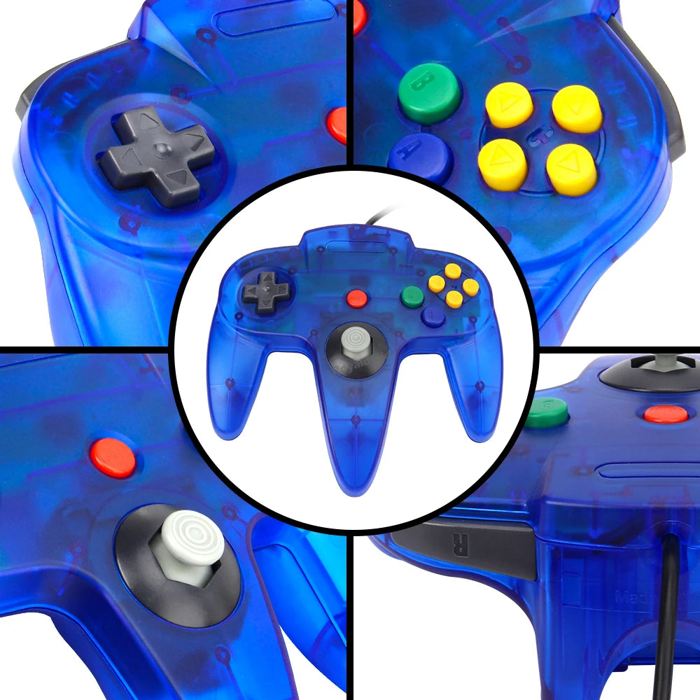 8 Colors For N64 Controller Classic Wired Remote Control Gamepad Gaming Joystick Retro Video Game System For N64 Console Joypads