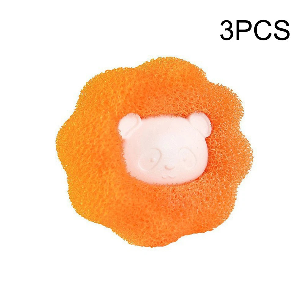 3PCS Reusable Hair Remover Washing Machine Hair Catcher Laundry Ball Dryer Ball for Clothing Dog Cat Pet Hair Remover