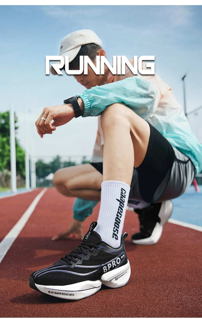 Men's Sports Shoes Racing Carbon Plate Marathon Sneakers Light Comfortable Athletic Running Shoes Tennis Cross Training Shoes