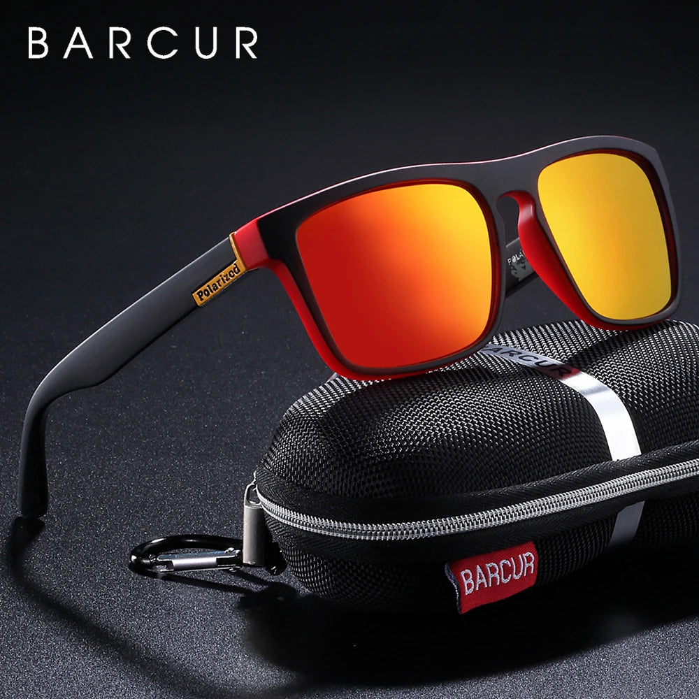 BARCUR NEW Polarized Sunglasses Men Driving Shades Male Sun Glasses For Men Oculos de sol