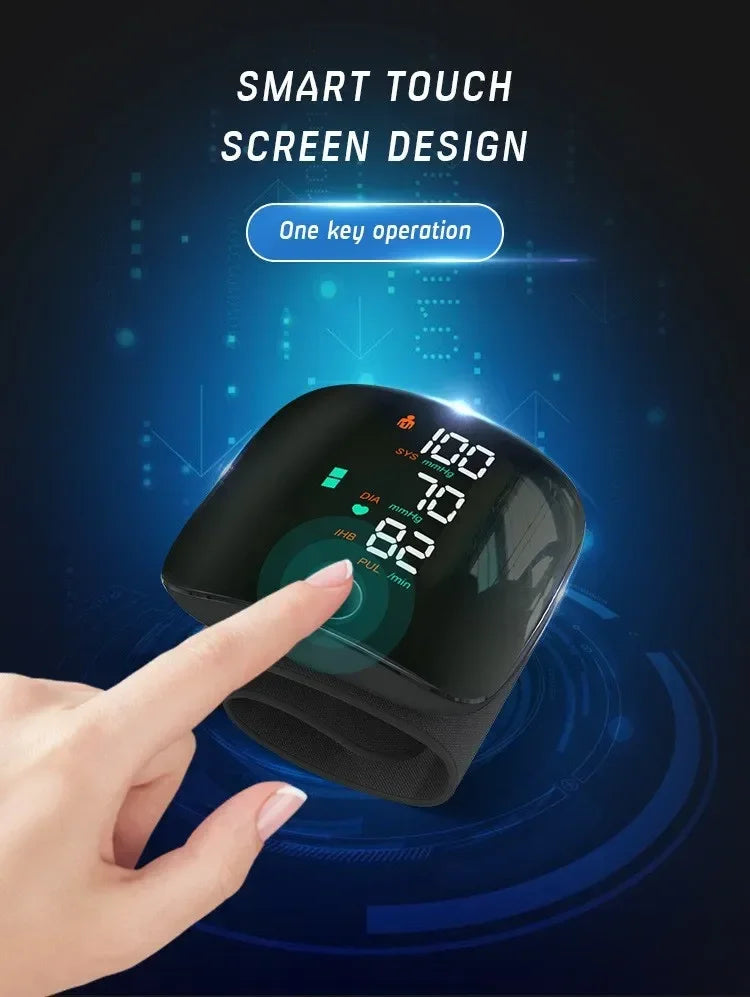🖤 LINGKUN Wrist Blood Pressure Monitor,
LED Display | Fast Measurement | Digital Tensiometer | Heart Rate | USB Rechargeable