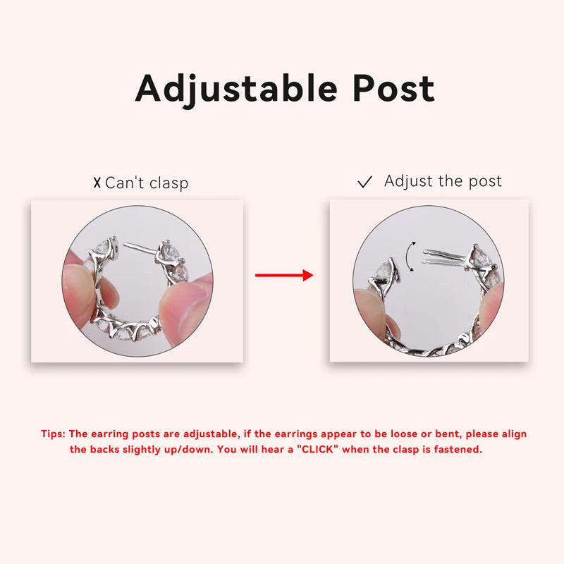Lnngy Round Cut 4mm 0.3ct Moissanite Earring 925 Sterling Silver Hoop Earrings For Women zilveren oorbellen 925 zilver Jewelry