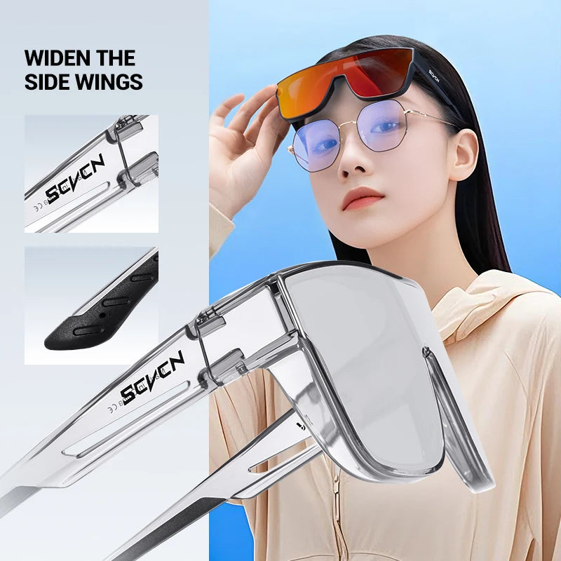 SCVCN New Cycling MTB Sunglasses Bike Cycling Glasses Men Women Outdoor Sports Glasses UV400 Goggles Hiking Riding Eyewear