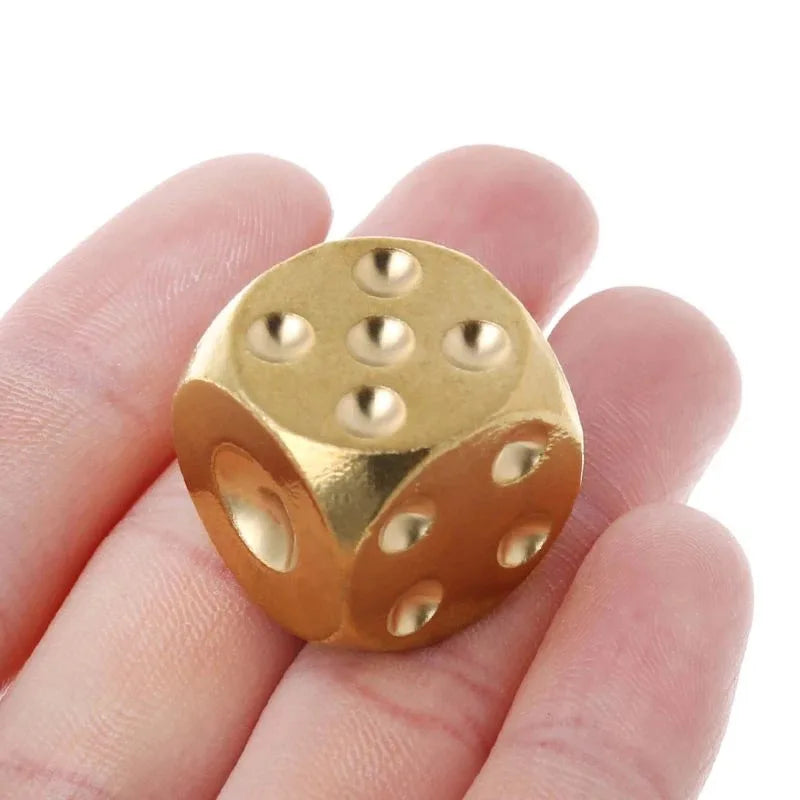 2PCS Pure Copper Dice Funny Party Bar KTV Chess And Card Games Stress Relief Toys For Anxiety Juegos De Mesa Divertidos