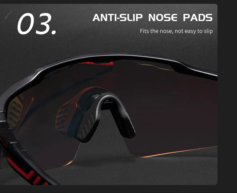 KAPVOE Photochromic Cycling Glasses Outdoor Sports Sunglasses for Man Bicycle Eyewear MTB Cycling Women Road Bike UV400 Goggles