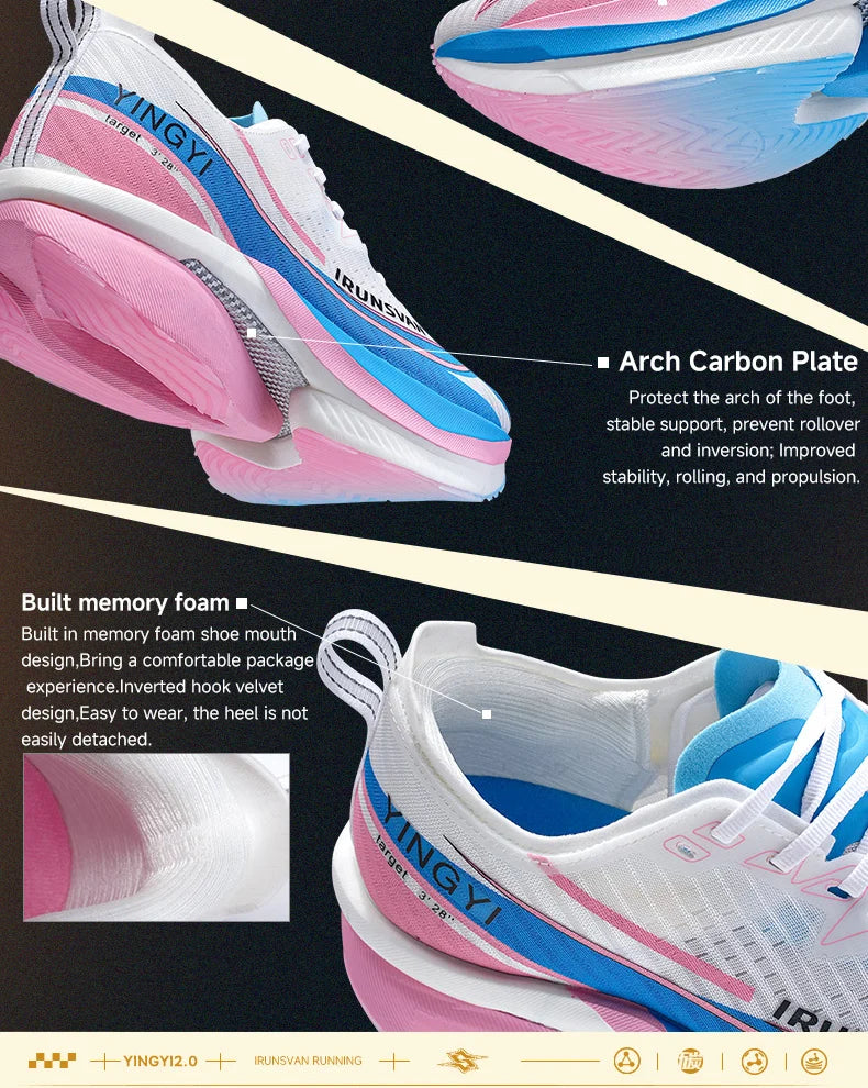 IRUNSVAN Shadow Wing 2.0 Carbon 2024 Sport Shoes Original Trendy Casual Sneakers Outdoor Marathon Running Shoes Men Unisex