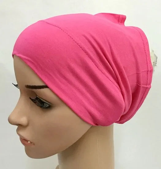 Cotton Muslim Underscarf Inner Tube Cap Islamic Eid Prayer Hijab Bottom Hat Headwear Arab Women Wrap Headscarf Turban
