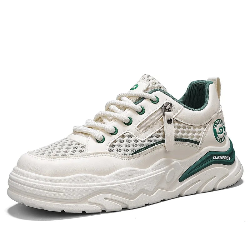 Men's breathable mesh casual sports shoes summer new walking shoes fashion trendy shoes soft-sole student sneakers running shoes