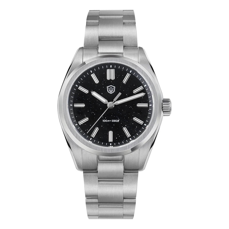 Watchdives WD0003B Original Design Aventurine Dial Men Watch VH31 Sweep Seconds Quartz Movement 36mm Watches Luminous Waterproof