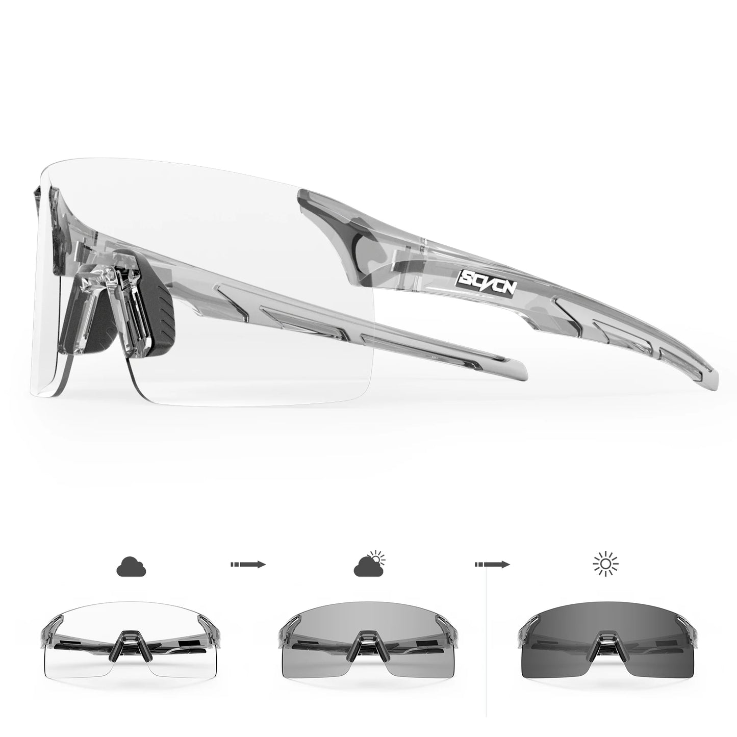 SCVCN Photochromic Sunglasses Outdoor Sports Bike Cycling Glasses Man MTB Climbing Glasses Eyewear Women Driving Bicycle Goggles