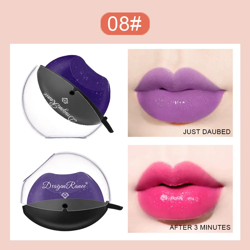 Pearlescent Lipstick Lazy Lip Shape Pearlescent Fine Glitter Lipstick Not Easy to Fade Temperature Change Moisturizing Discoloration Lazy Lipstick Makeup Performance with Glitter Lipstick