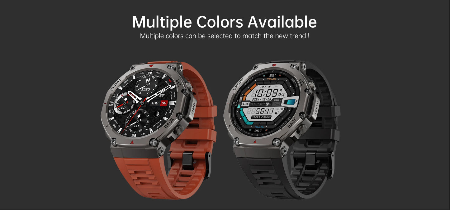 LIGE Fashion Smart Watch Bulit-in GPS Compass Altimeter Barometric 5ATM Waterproof AMOLED Screen Bluetooth Call Sport Smartwatch