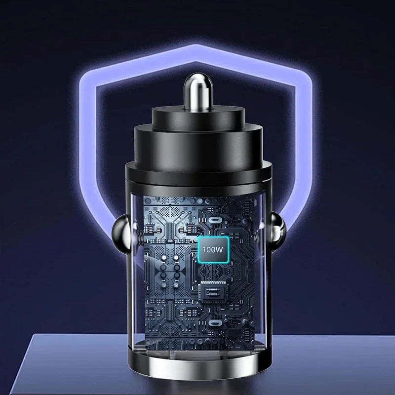 Xiaomi 100W Car Charger Lighter PD Fast Charging For IPhone QC3.0 Mini USB Type C Mini Car Phone Charger For Samsung Huawei 2025