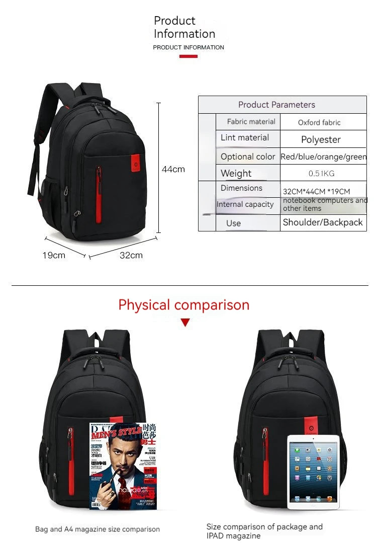 Rilibegan Classic Backpack Big Capacity Fashion Student Back Packs Travel Outdoor Packs Large Back Bags