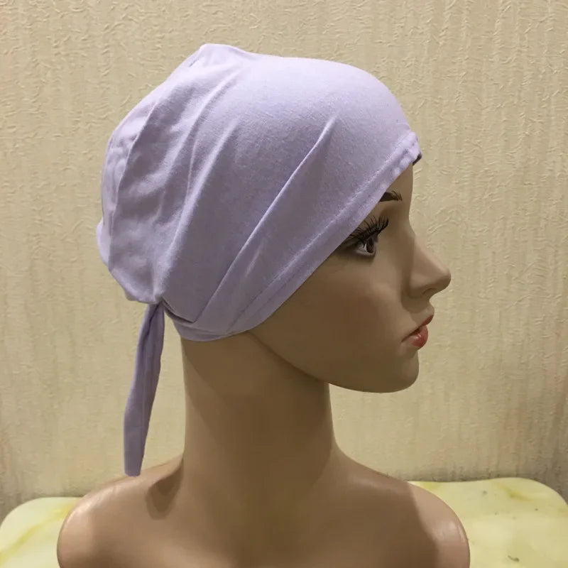Soft Inner Muslim Women Hijab Cap Islamic Head Wear Hat Underscarf Cotton Hats Bonnet Turkish Scarves Arab Headdress India Caps