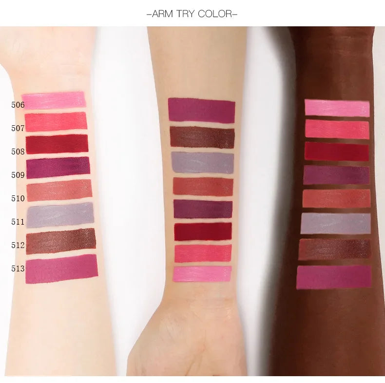 1PC Sexy Pink Women's Lipstick 16 Colors Lasting Waterproof Liquid Pencil Matte Liquid Lipsticks Makeups Non-Stick Cup Lip Gloss