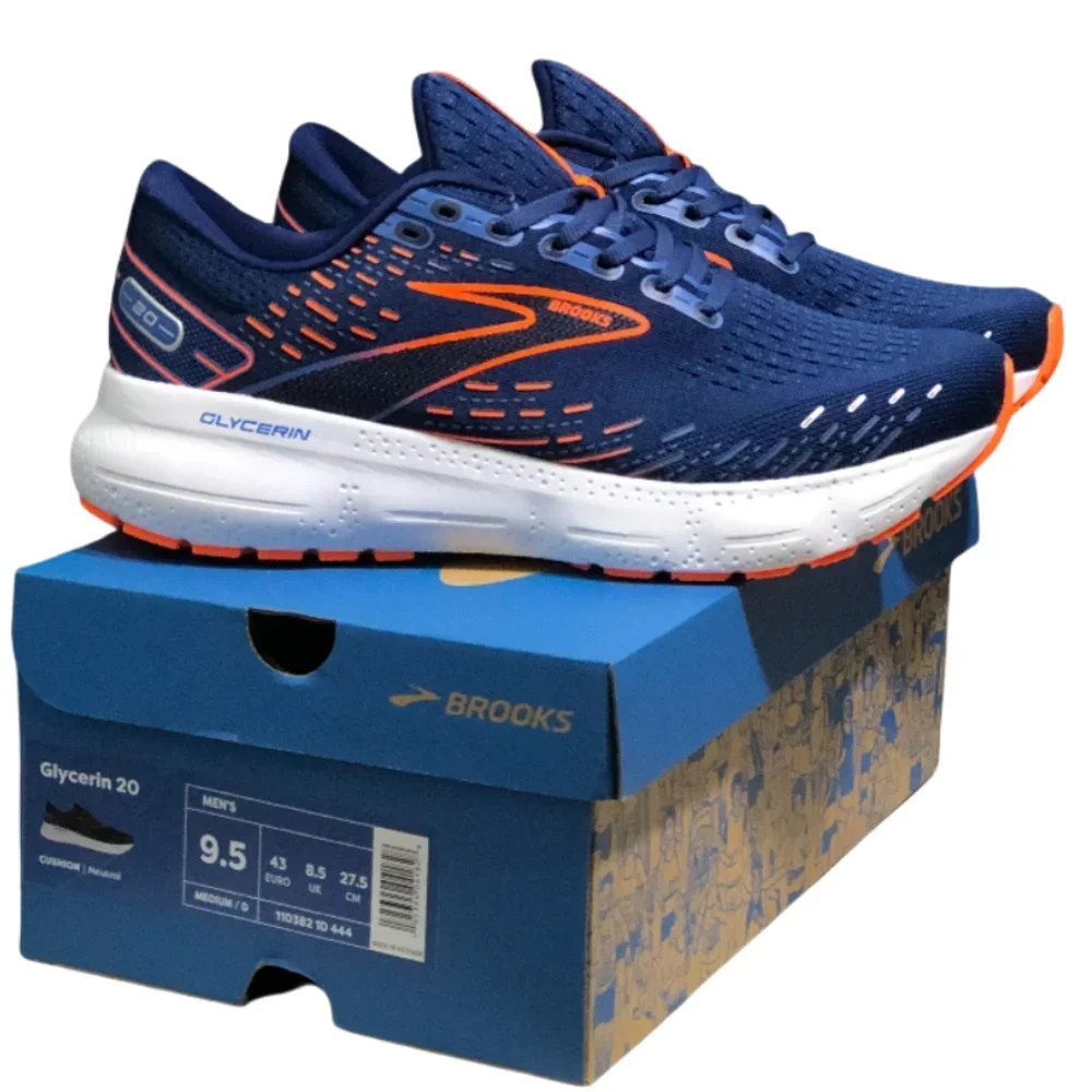 Brooks Men’s Glycerin GTS 20 Running Shoes Casual Sneakers Provides A Lightweight Fit and Responsive Cushioning for Every Step