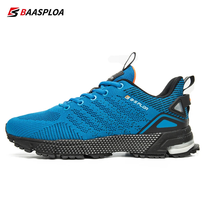 Baasploa Men Running Shoes Lightweight Sport Shoes for Men Mesh Breathable Casual Sneakers Non-Slip Outdoor 2023 New Arrival