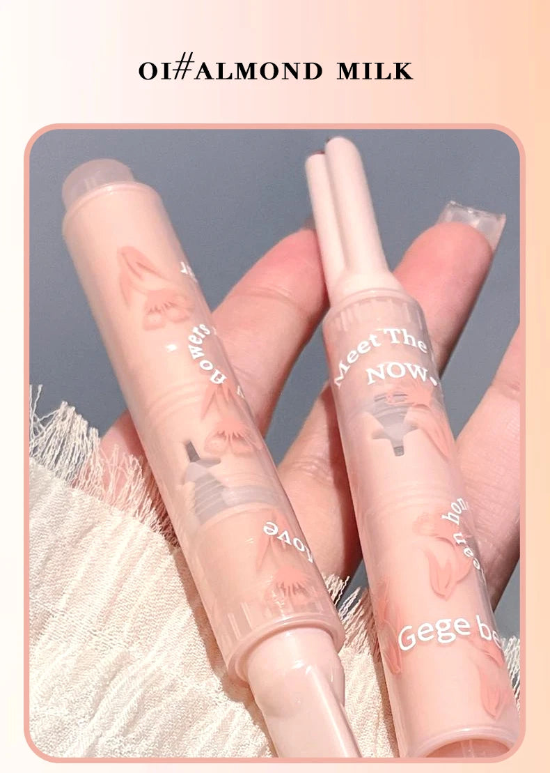 Gege bear flower words honey lipstick moisturizing mirror gloss jelly love lipstick lipstick pen