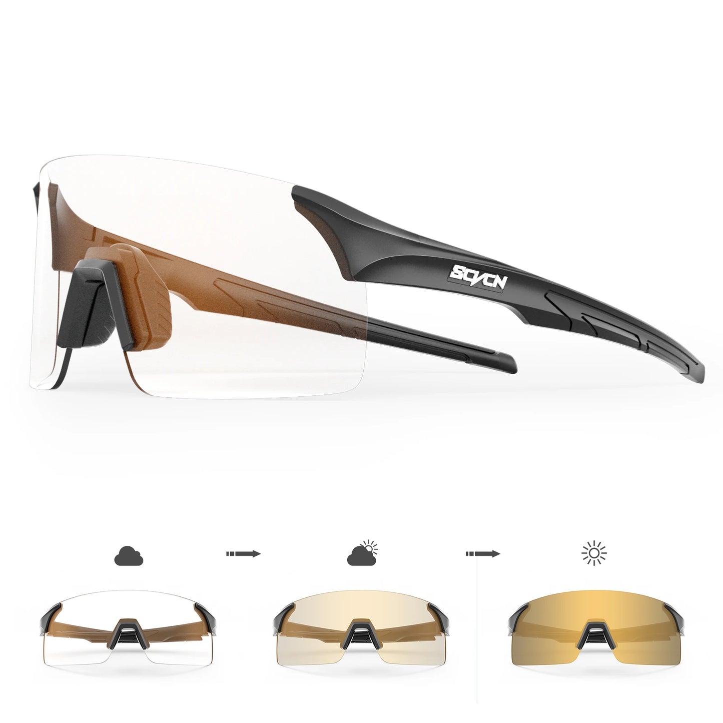 SCVCN Photochromic Sunglasses Outdoor Sports Bike Cycling Glasses Man MTB Climbing Glasses Eyewear Women Driving Bicycle Goggles