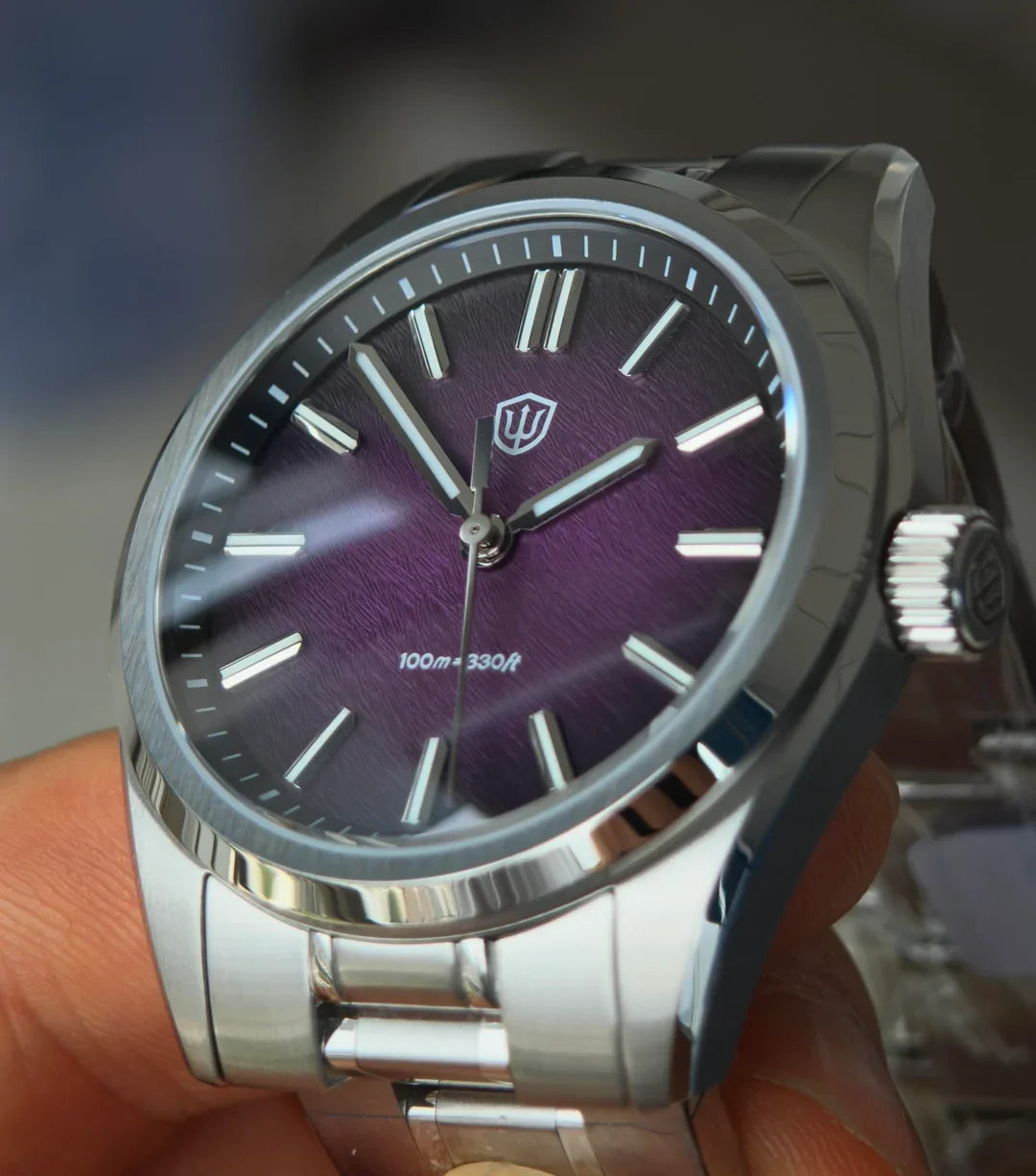 Watchdives WD0003B Original Design Aventurine Dial Men Watch VH31 Sweep Seconds Quartz Movement 36mm Watches Luminous Waterproof
