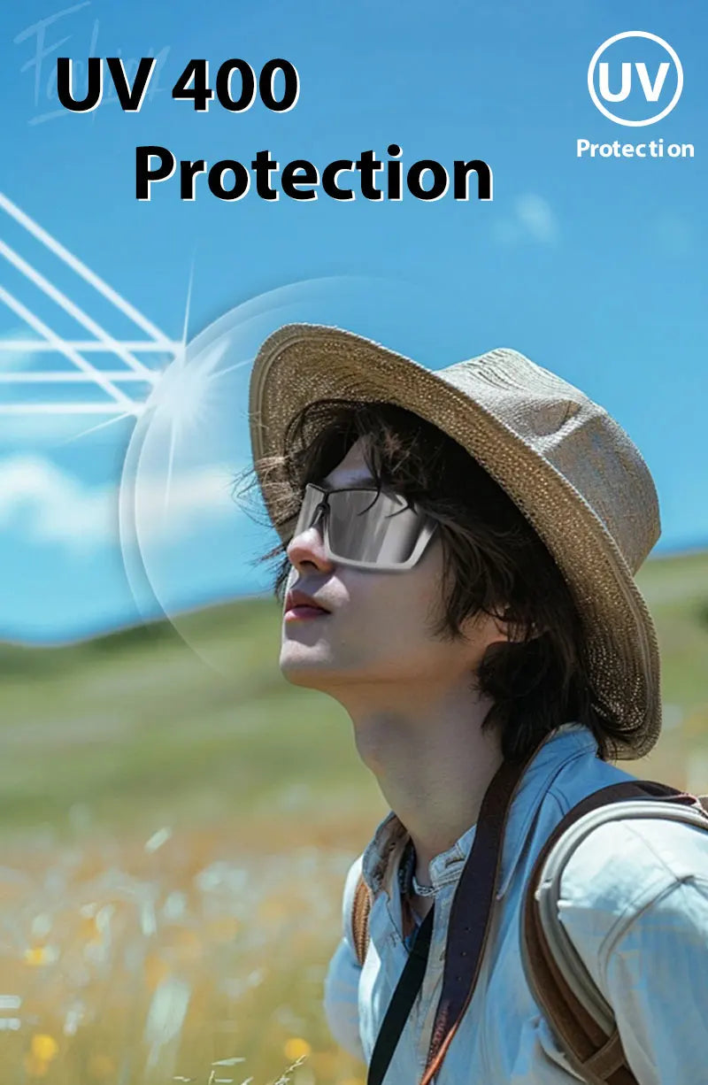 SCVCN Outdoor Photochromic Anti-fog Sunglasses Foldable Cycling Glasses UV400 Light Weight Bicycle Hiking Glasses Men Women New