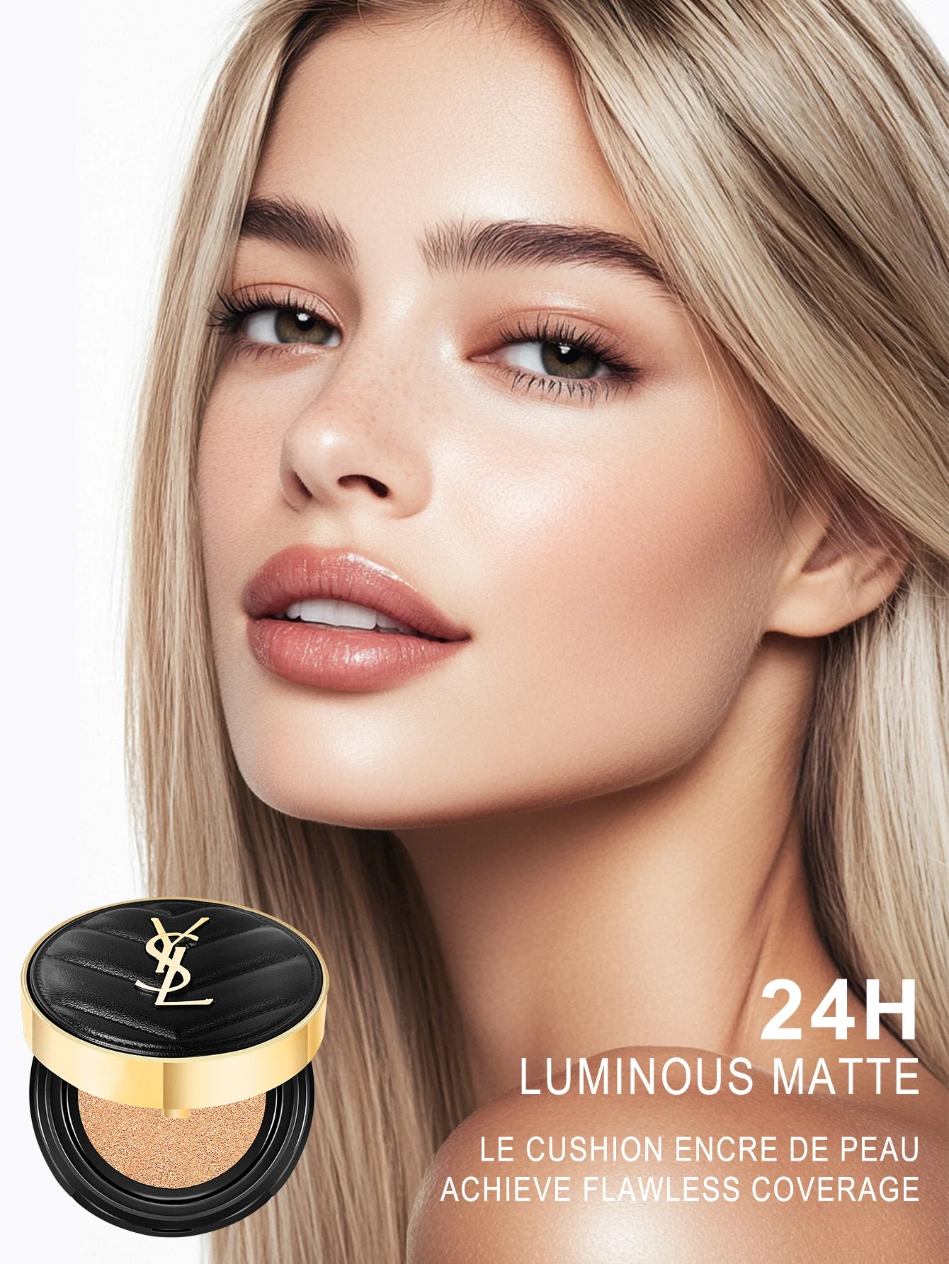 Yves Saint Laurent Le Cushion Encre De Peau-Luminous Matte Cushion Foundation SPF 33/ PA++ All Day Flawless Coverage Shine-Free