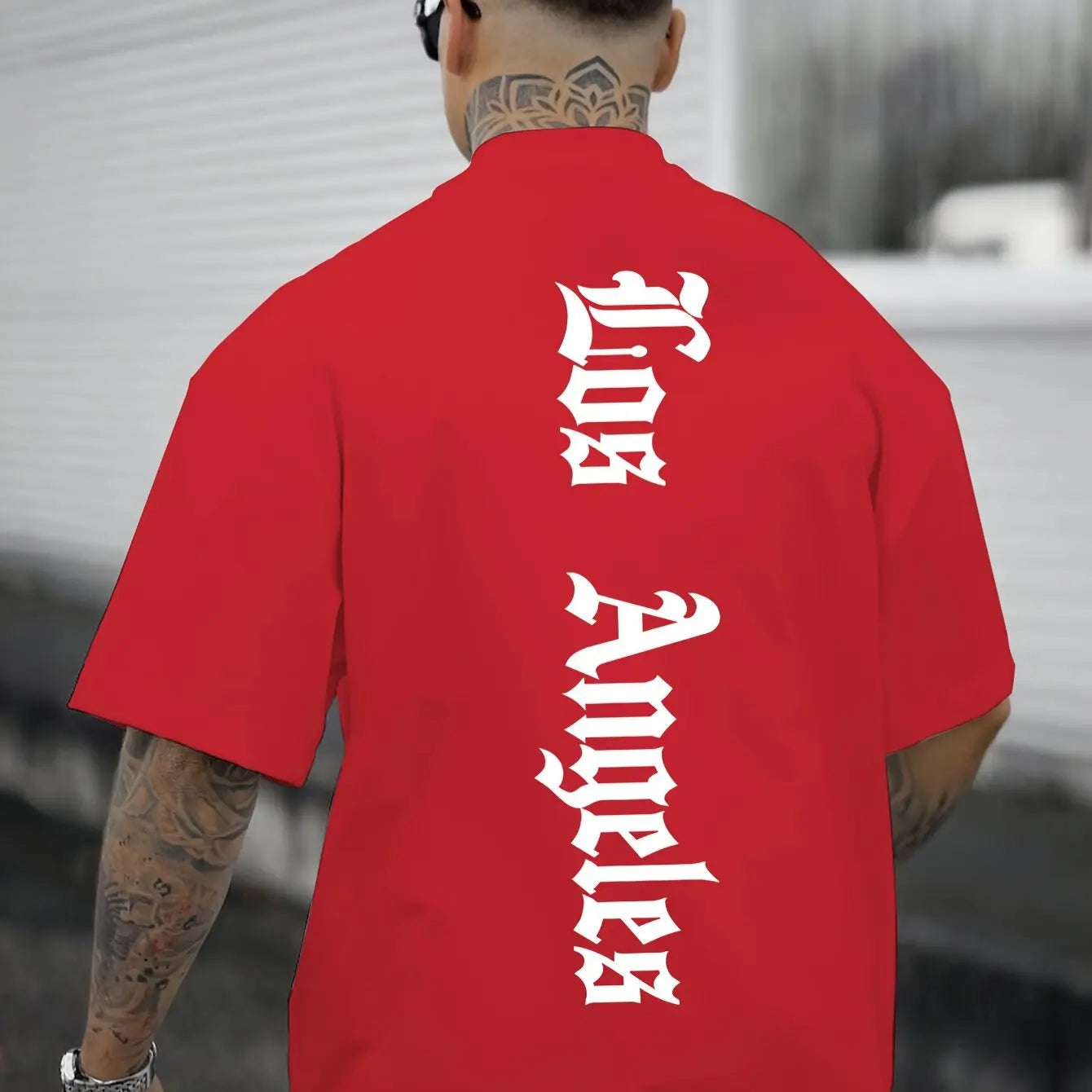 Men’s Summer 100% Cotton Casual T-Shirt Los Angeles Graphic Print | Loose Fit | Breathable Comfort