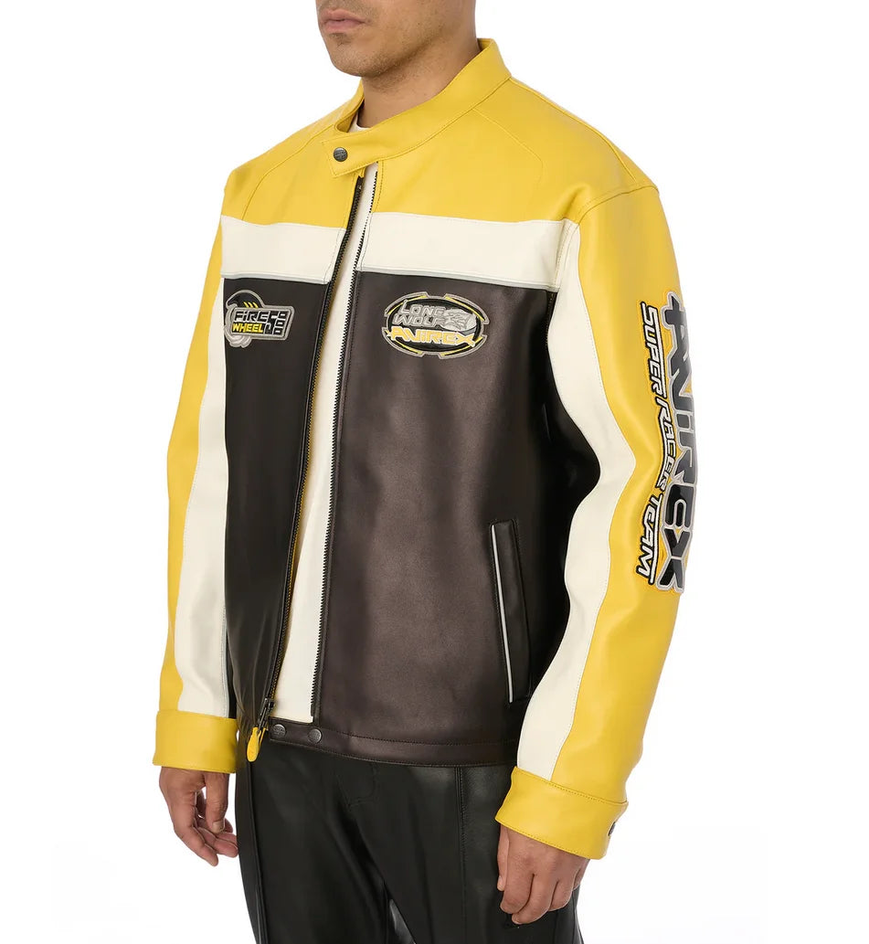 AVIREX fall new listing European lambskin jacket men's motorcycle ridingLeather jacket USA TOUR MOTORCYCLE JACKET coat tops