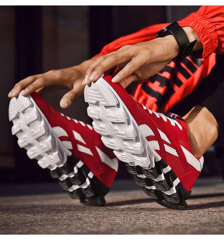 2025 new men's and women's running shoes breathable casual sneakers anti-slip vibration comfortable walking shoes 36-48