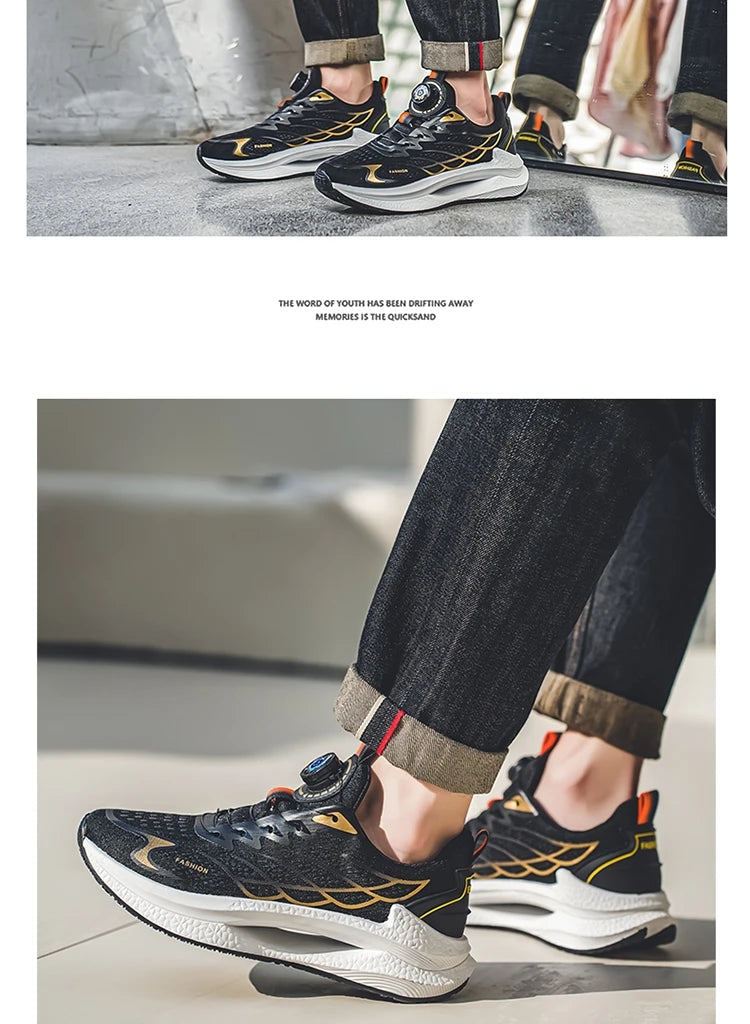 Summer Breathable Casual Sports Shoes for Men, New Fashion Trend, Versatile Breathable Mesh Swivel Buckle Running Shoes, Suitable for Daily Wear in Outdoor Sports
