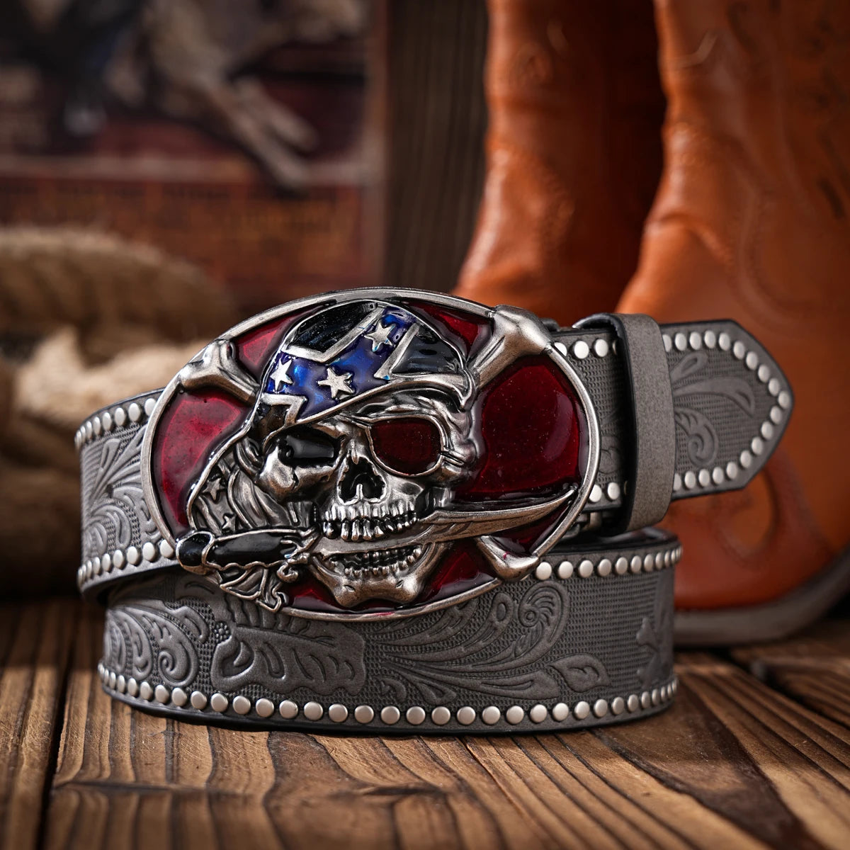 A Western-style PU material belt for both men and women, a casual, retro and classic personalized belt